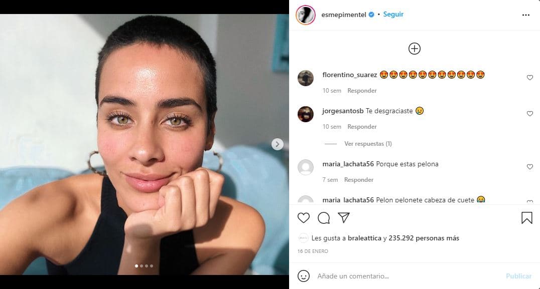 Esmeralda Pimentel se despidió de su cabello