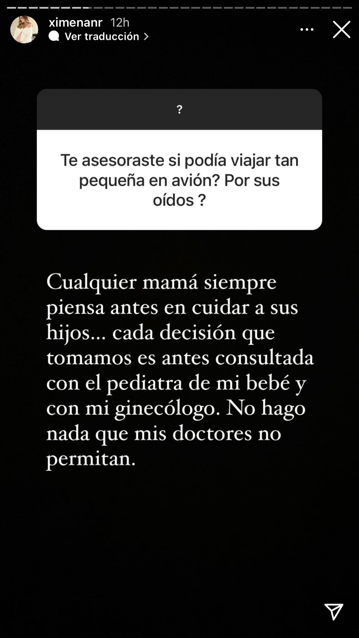 "No hago nada que mis doctores no permitan", argumentó. 
<br>
