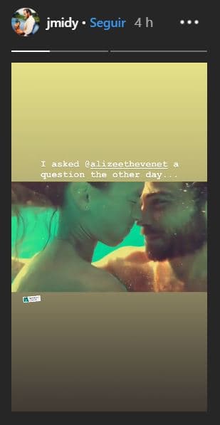 "Le hice una pregunta a Alizee el otro día...", escribió el también empresario.