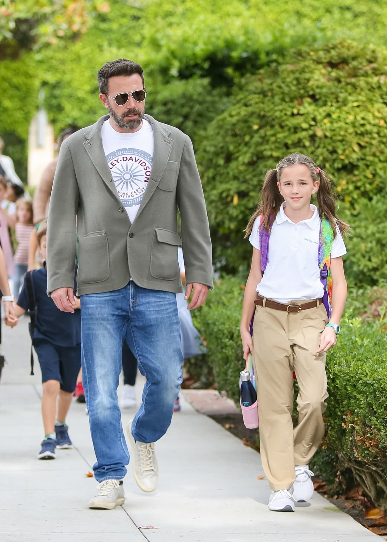 La adolescente, de 13 años, es la que más se parece físicamente a Ben, pues ambos tienen el cabello castaño.
<br>