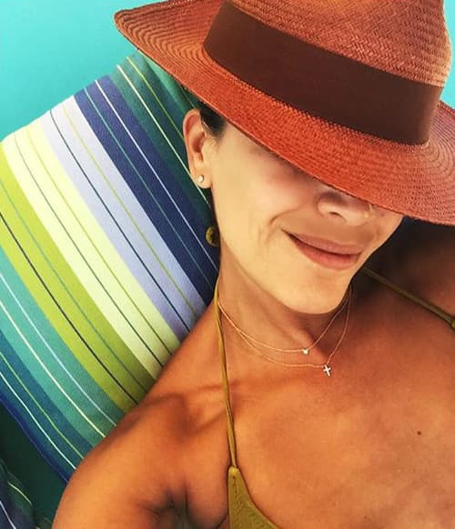 Karla disfrutando de la playa de Tulúm en México.