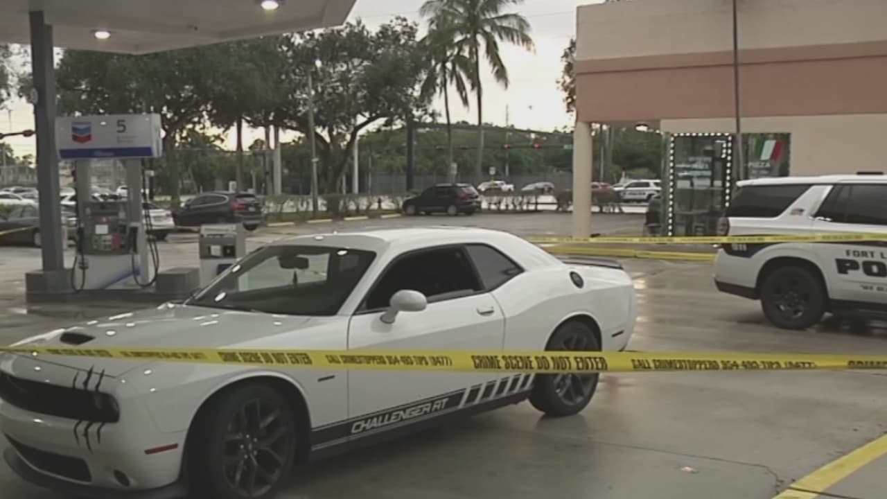 Una mujer herida, el saldo de un tiroteo en una estación de gasolina en Fort Lauderdale