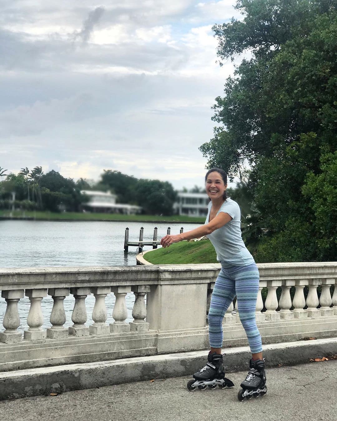 Incluso ha publicado fotos de lo feliz que le hace practicar este deporte.