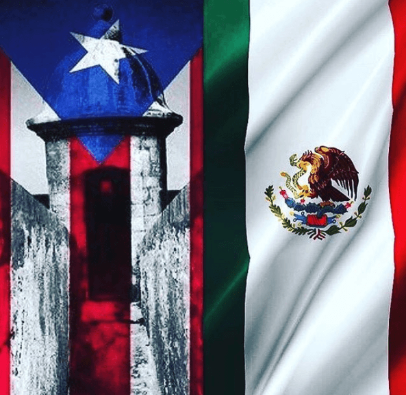 Esta fue una de las primeras imágenes que compartió en su cuenta de Instagram, donde se muestra la bandera de Puerto Rico y México. "La Madre Tierra nos está hablando... ¡A gritos! Da mucho miedo lo que está pasando. Mucha fuerza a mis hermanos mexicanos, las imágenes son aterradoras. Lo que viene para Puerto Rico nunca se había visto. Acá pendiente y en oración", escribió el cantante.