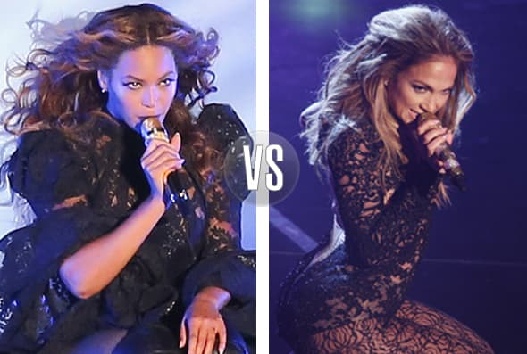 ¿Buscando algo de inspiración? Parece que Beyoncé le gusta imitar el estilo de Jennifer Lopez.