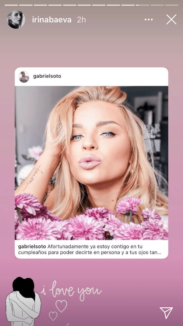 En sus historias de Instagram, la actriz de 
<b><a href="https://www.univision.com/shows/el-dragon" target="_blank">El Dragón</a></b>
<a href="https://www.univision.com/shows/el-dragon" target="_blank"> </a>le respondió con un "te amo". 
<br>