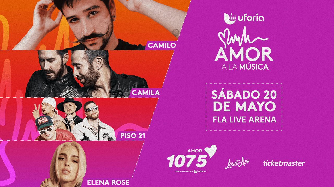 Camilo, Piso 21, Camila y Elena Rose en Uforia Amor A La Música 2023