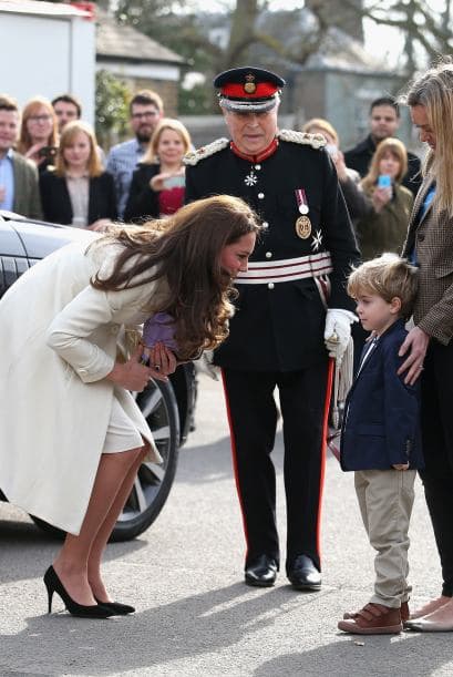 La duquesa de Cambirdge llegó radiante a los Ealing Studios.