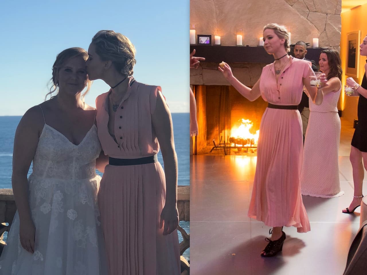 Jennifer Lawrence, quien ha sido amiga, compañera de trabajo y cómplice de Amy Schumer en años recientes, no se perdió el festejo.