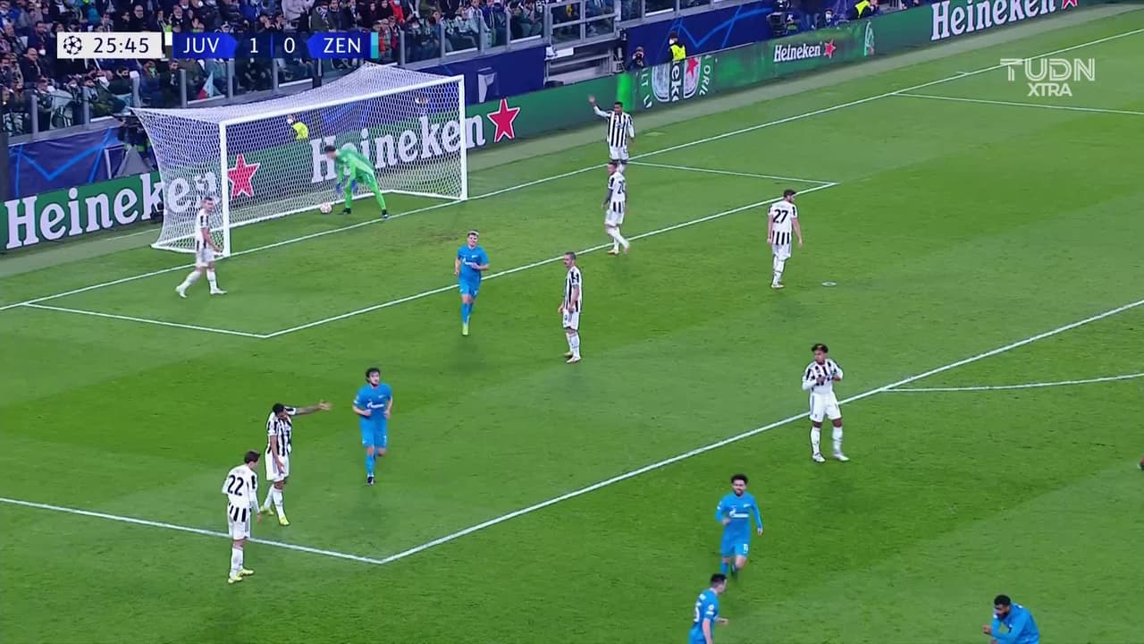 ¡Qué autogolazo! Bonucci le regala el empate al Zenit con gran 'remate'