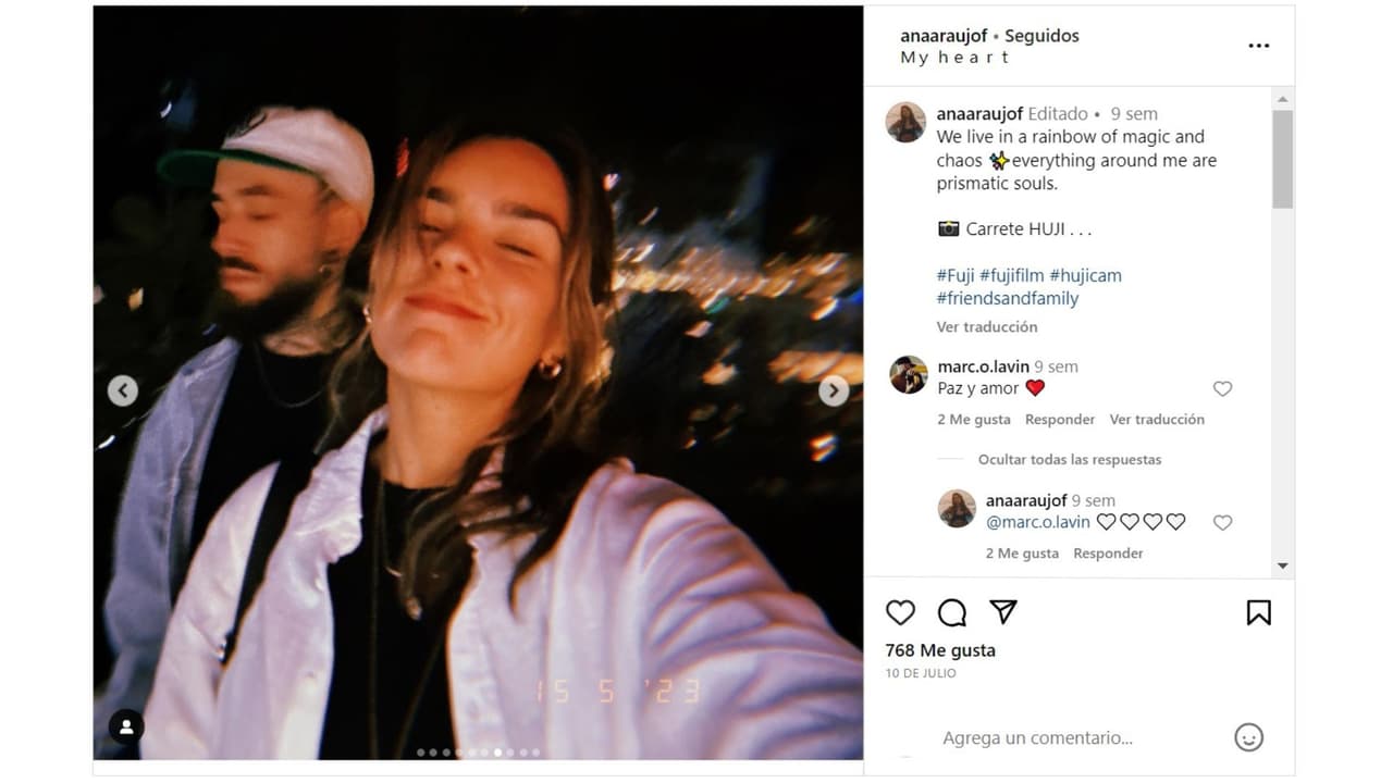 Ana Araujo se tomó esta 'selfie' con Marco Lavin.