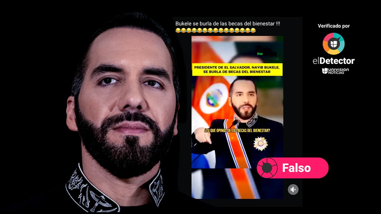 Ese video NO muestra a Nayib Bukele burlándose de un programa de becas para jóvenes en México