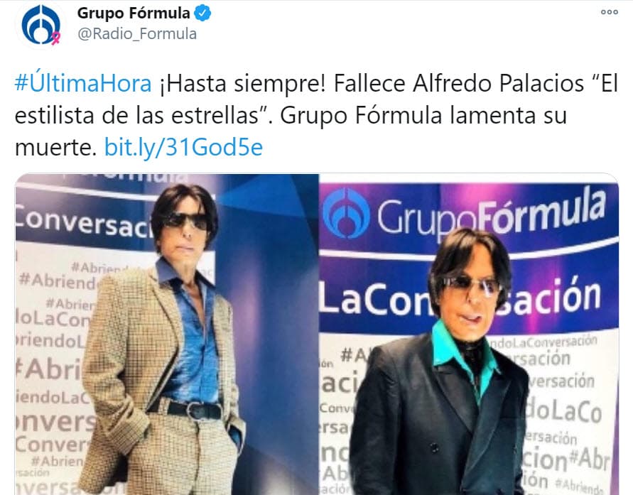 El fallecimiento fue confirmado por la 
<b><a href="https://twitter.com/Radio_Formula/status/1320478021183262720" target="_blank">cadena de radio</a></b> en la que laboraba y por otros medios de comunicación, como el show 
<b><a href="https://www.instagram.com/p/CGx-hcihsX2/" target="_blank">'Venga la alegría'</a></b>.