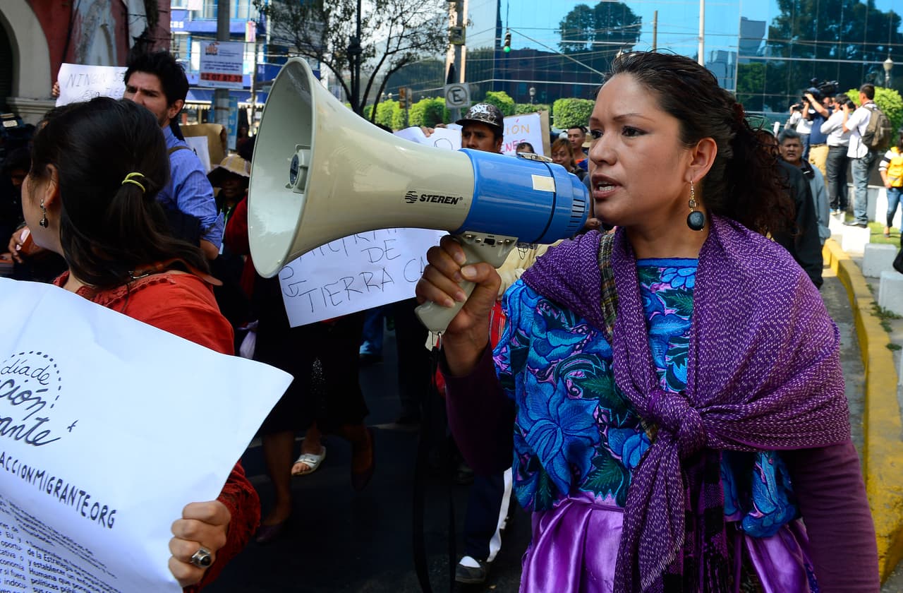 Elvira Arellano protestaba en la Ciudad de México después de su deportación, que ocurrió en 2007.