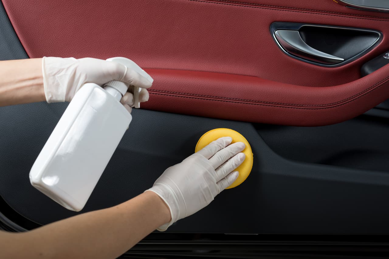 Te recomendamos tener siempre un buen par de guantes y cepillos de cerdas suaves con mangos de plástico o madera para aquellos rincones de tu auto de difícil acceso. Incluye dentro de 
<b>tu kit de limpieza esponjas</b> aplicadoras especiales para limpieza de los interiores.