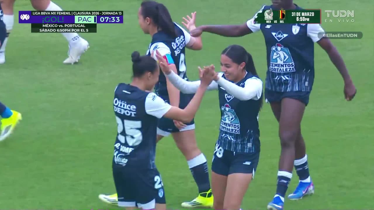 ¡Gol de Pachuca! Cabeazo letal de Abril Fragoso para el 1-0 sobre Pumas