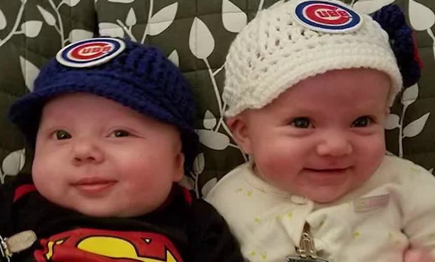 Gemelos son bautizados en honor a las calles cercanas al estadio de los Cubs