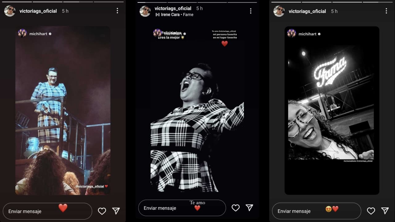 Michelle Rodríguez aplaude el trabajo de su pareja en teatro musical