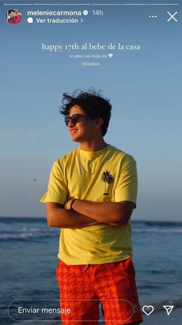 Así luce actualmente Félix Estefano, el menor de los dos hijos que tienen Alicia Villarreal y Cruz Martínez.