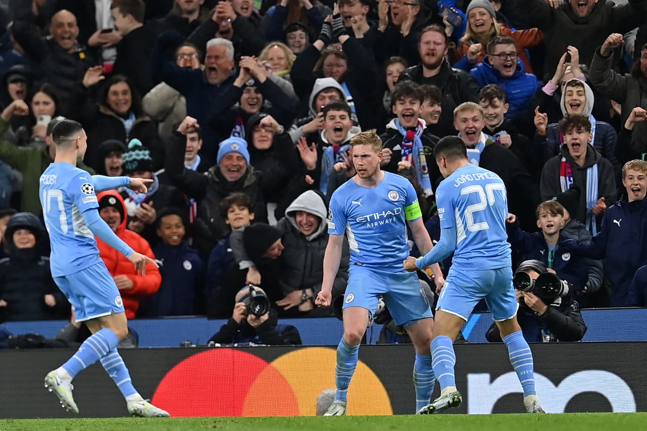 Un gol de Kevin de Bruyne bastó para que el Manchester City venciera al Atlético en la ida de los Cuartos de Final de la Champions League.