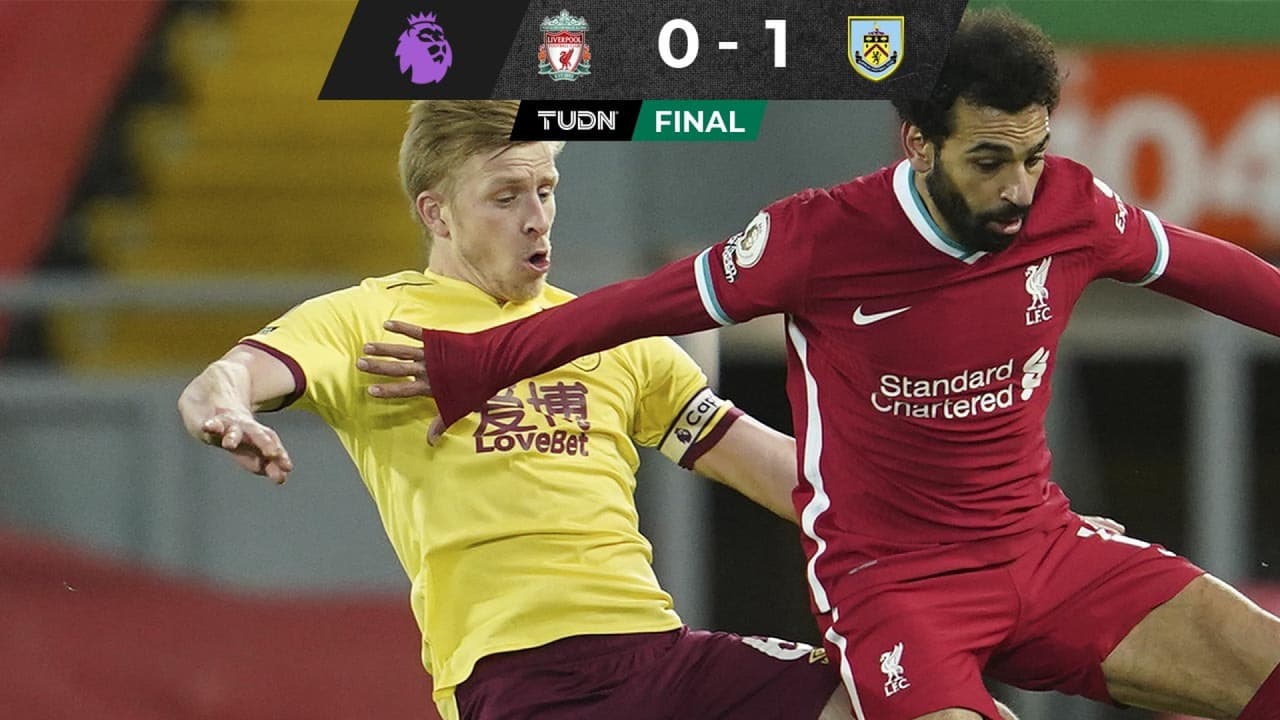¡Le quitó la risa! Burnley termina con la racha del Liverpool en casa