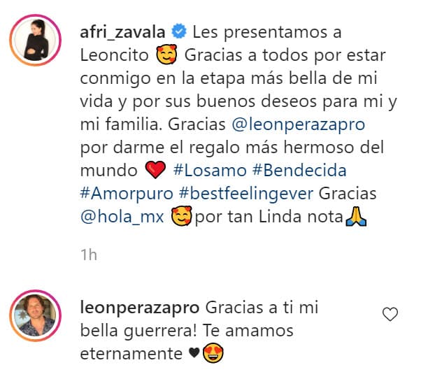 Además, África Zavala retomó la fotografía en su perfil de Instagram y agradeció al público por compartir 
<b>"la etapa más bella"</b> de su vida.
<br>