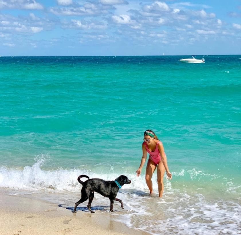 Juntos han vivido grandes aventuras e increíbles días de juegos, como en esta ocasión que lucen felices mojándose con las pequeñas olas del mar.