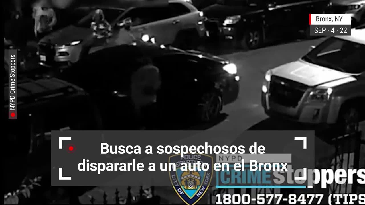Buscan a sospechosos acusados de dispararle a un auto en el Bronx 