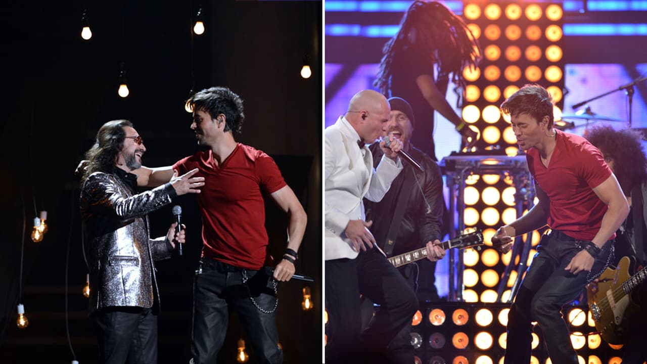 <b>2014</b>
<br>Enrique Iglesias tuvo un back to back en esta entrega al cantar junto a Marco Antonio Solís 'Perdedor' que ese año era el tema principal de la novela Lo que la vida me robó y junto a Pitbull el tema 'Freak'.
