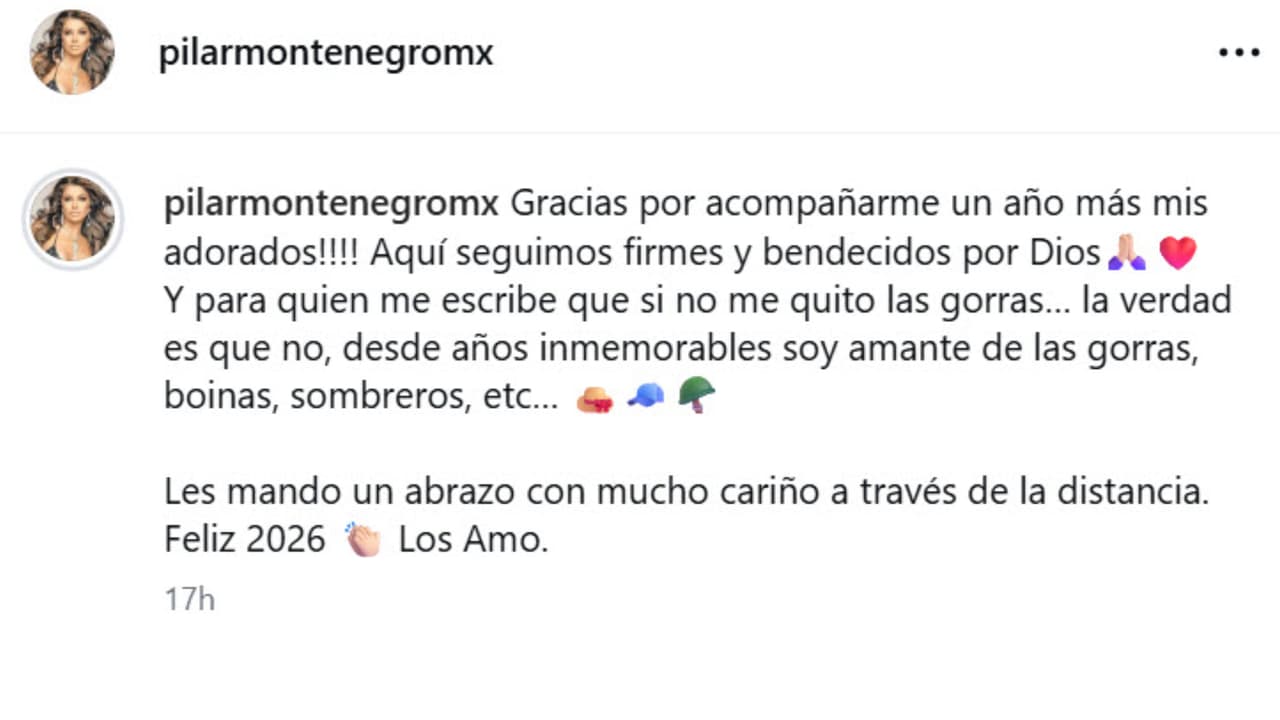 Pilar Montenegro despejó dudas sobre por qué se le ve a menudo con gorras en la cabeza.