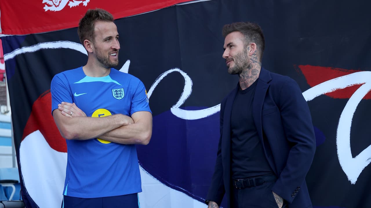 David Beckham visitó el entrenamiento de la Selección de Inglaterra