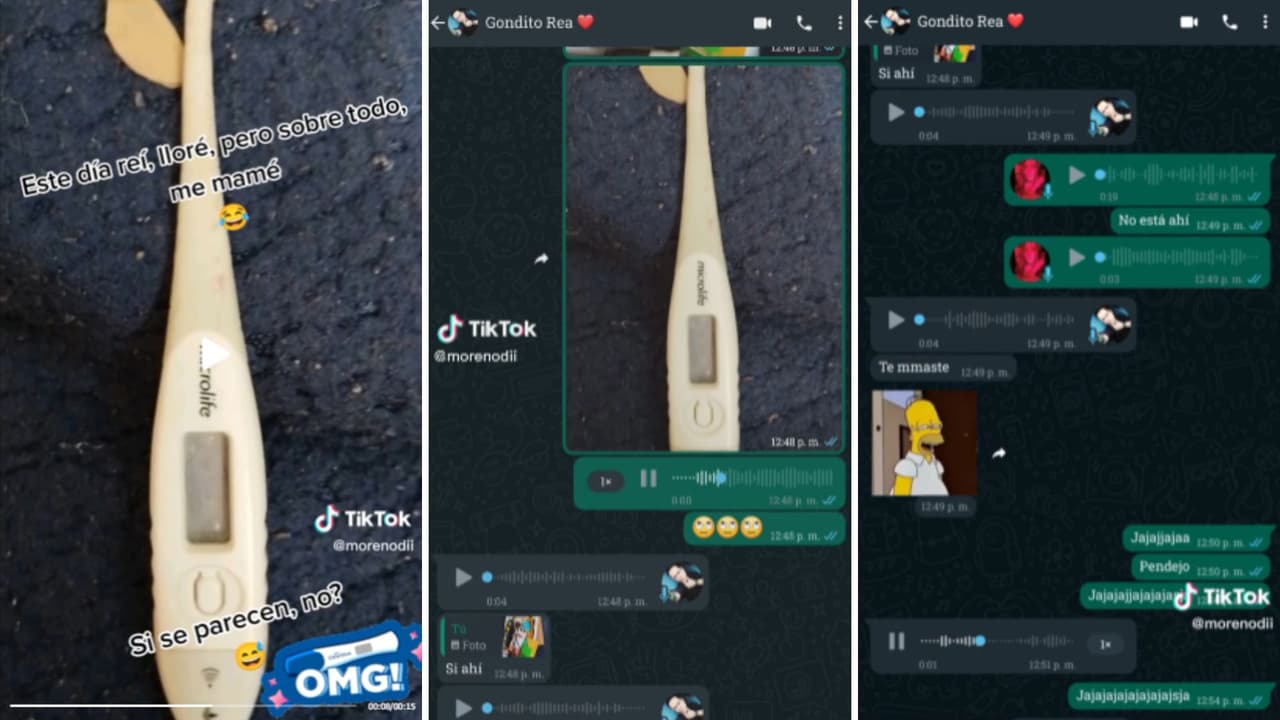 Esposa confunde prueba de embarazo con termómetro