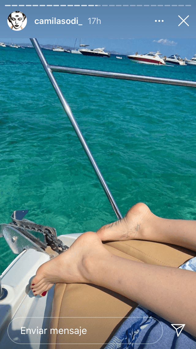 En ninguna foto o video hubo aparente evidencia de que estuviera acompañada por Iván Sánchez.