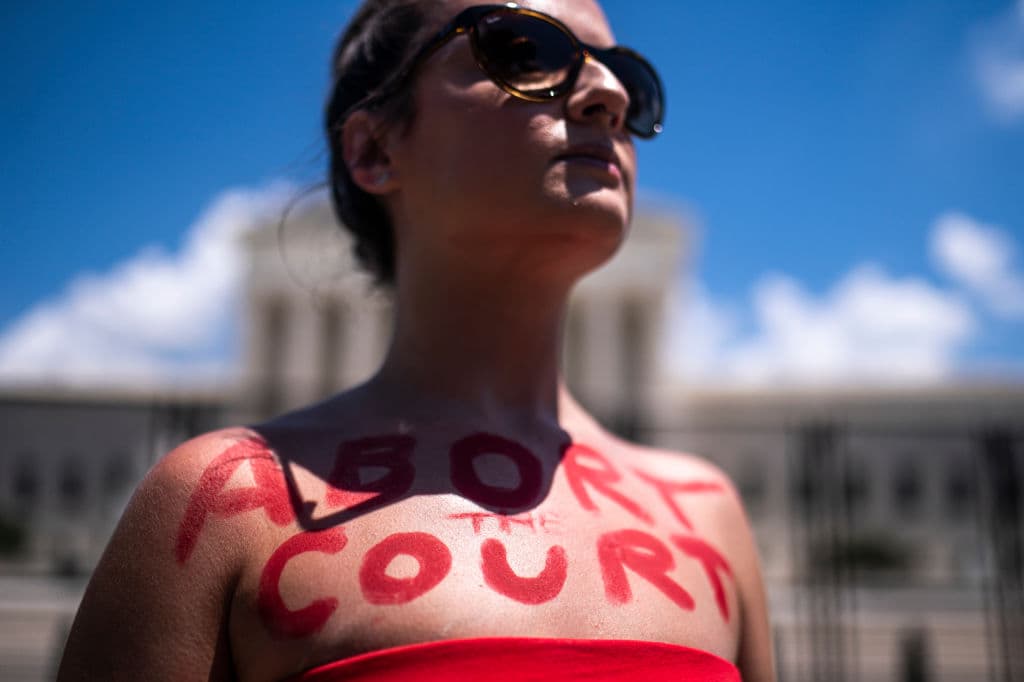 En Washington DC, frente a la Corte Suprema: 
<b>"Aborten esta Corte".</b>