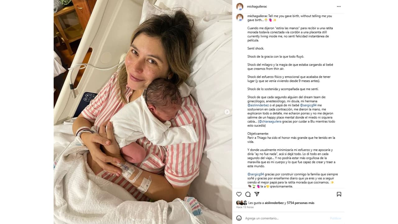 Así anunció la hermana de Aislinn Derbez el nacimiento de su hijo.