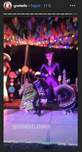 Además, como parte de su estancia en la Riviera Maya, Grettell Valdez reveló una serie de clips de cómo ella y su familia vivieron la celebración del Día de Muertos en México.