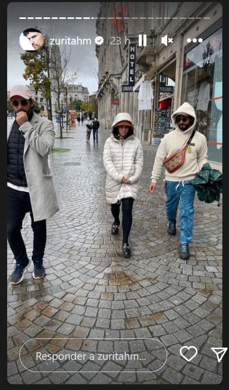 Padre e hijos pasaron Navidad en Oporto, Portugal. 
<br>