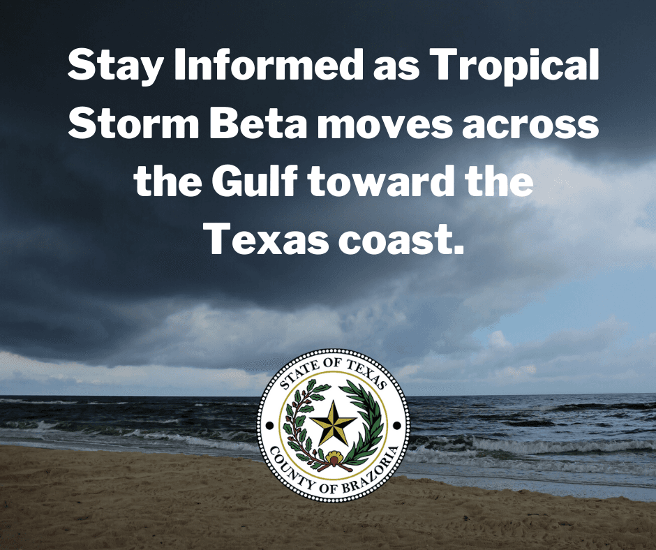 El condado Brazoria
<b><a href="https://www.facebook.com/BrazoriaCo/photos/a.140081819374178/3248277765221219/?type=3&theater" target="_blank">emitió avisos por huracán y por marejada ciclónica para el área,</a></b> e hizo un llamdo especial para quienes viven a lo largo de la costa y en áreas bajas. Se pidió a los residentes mantenerse informados y actualizados sobre cualquier cambio a medida que la tormenta tropical Beta se mueve a través del Golfo.