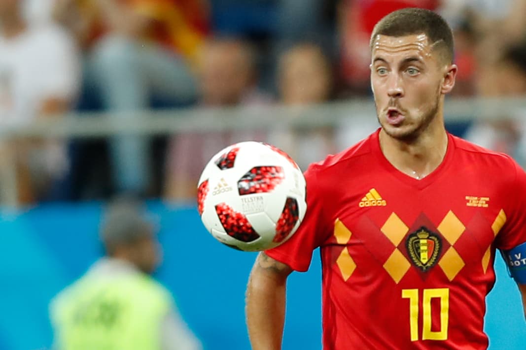 Al minuto 26', Hazard puso a prueba los reflejos del arquero Eiji Kawashima en una de las llegadas claras de Bélgica en la etapa inicial.