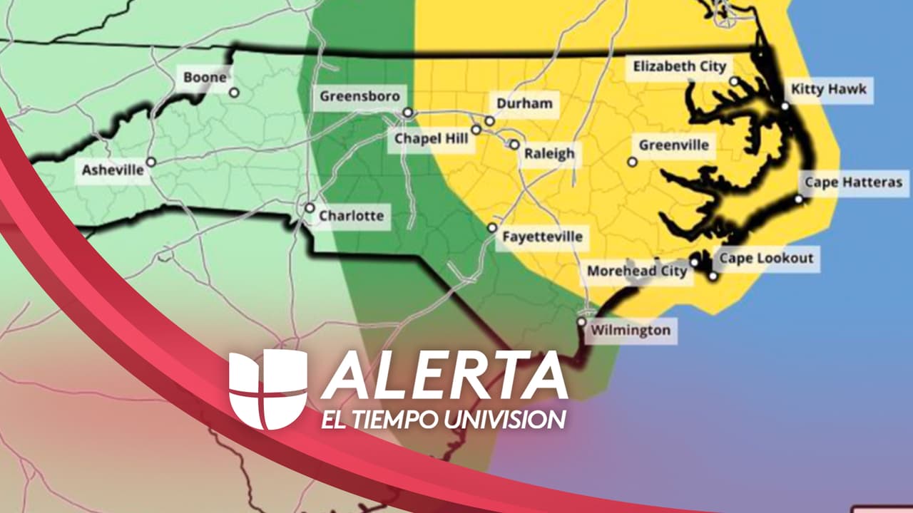 Los mayores impactos de
<a href="https://www.univision.com/temas/huracan-ida-2021">Ida</a> se sentirán al oeste y norte de Carolina del Norte. Las fuertes lluvias podrían provocar inundaciones, ráfagas de viento y
<b>la posibilidad de condiciones meteorológicas adversas entre martes y miércoles. </b>
