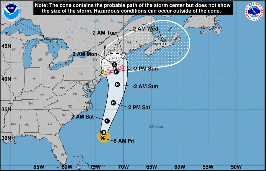 Posible trayectoria de la tormenta tropical Henry.