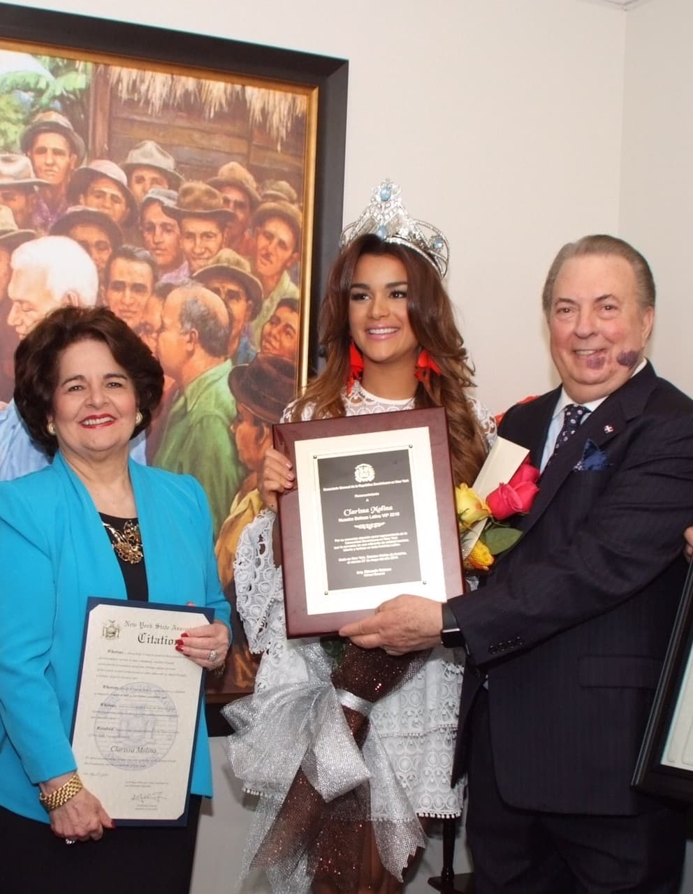 Clarissa se mostró muy feliz y agradeció a toda la comunidad dominicana de Nueva York que la apoyó en su paso por Nuestra Belleza Latina.