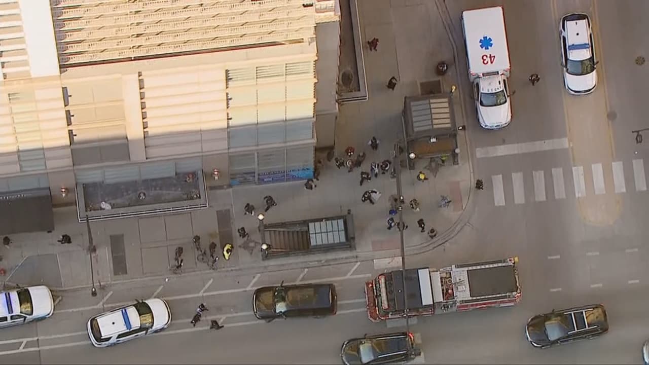 Imágenes de helicóptero muestran escena de tiroteo.