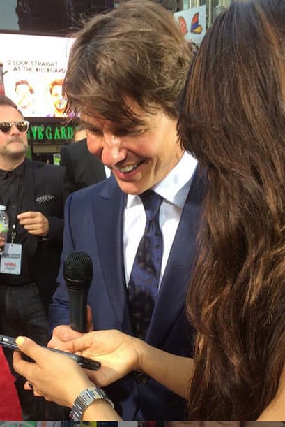 "¡Esta fue la cara de Tom Cruise cuando le mostré mi video para Misión Imposible! Jajajaja. Me felicitó y le encantó. Lo máximo", escribió Jessica.
