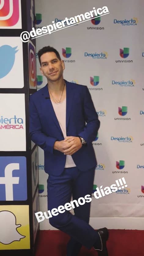 Pero por la mañana estuvo como invitado en Despierta América.