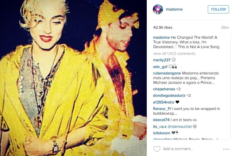 La 'Reina del Pop' hizo pública esta foto y le colocó un tierno mensaje.