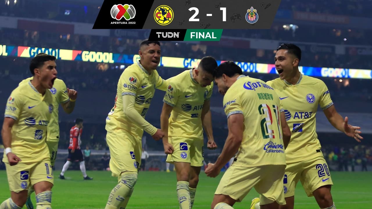 América derrotó a Chivas en el Clásico Nacional en el Azteca.