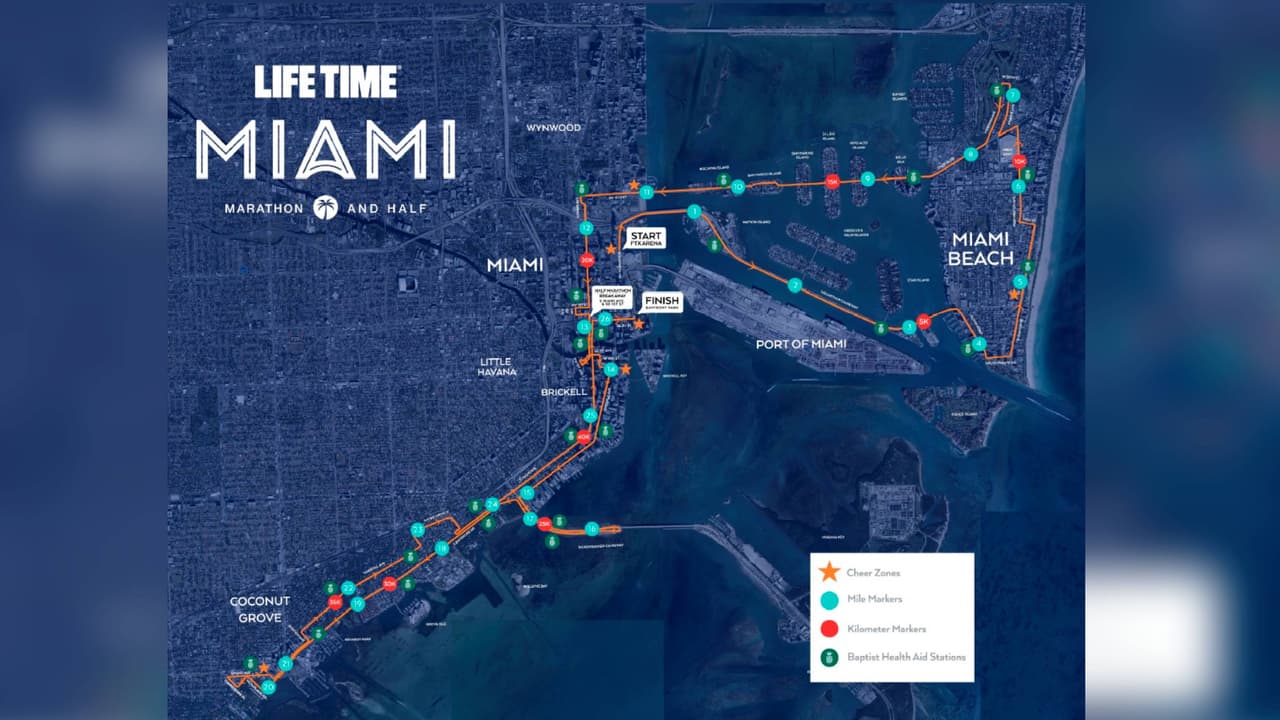 Estas son las vías que estarán cerradas durante el fin de semana por el Maratón de Miami