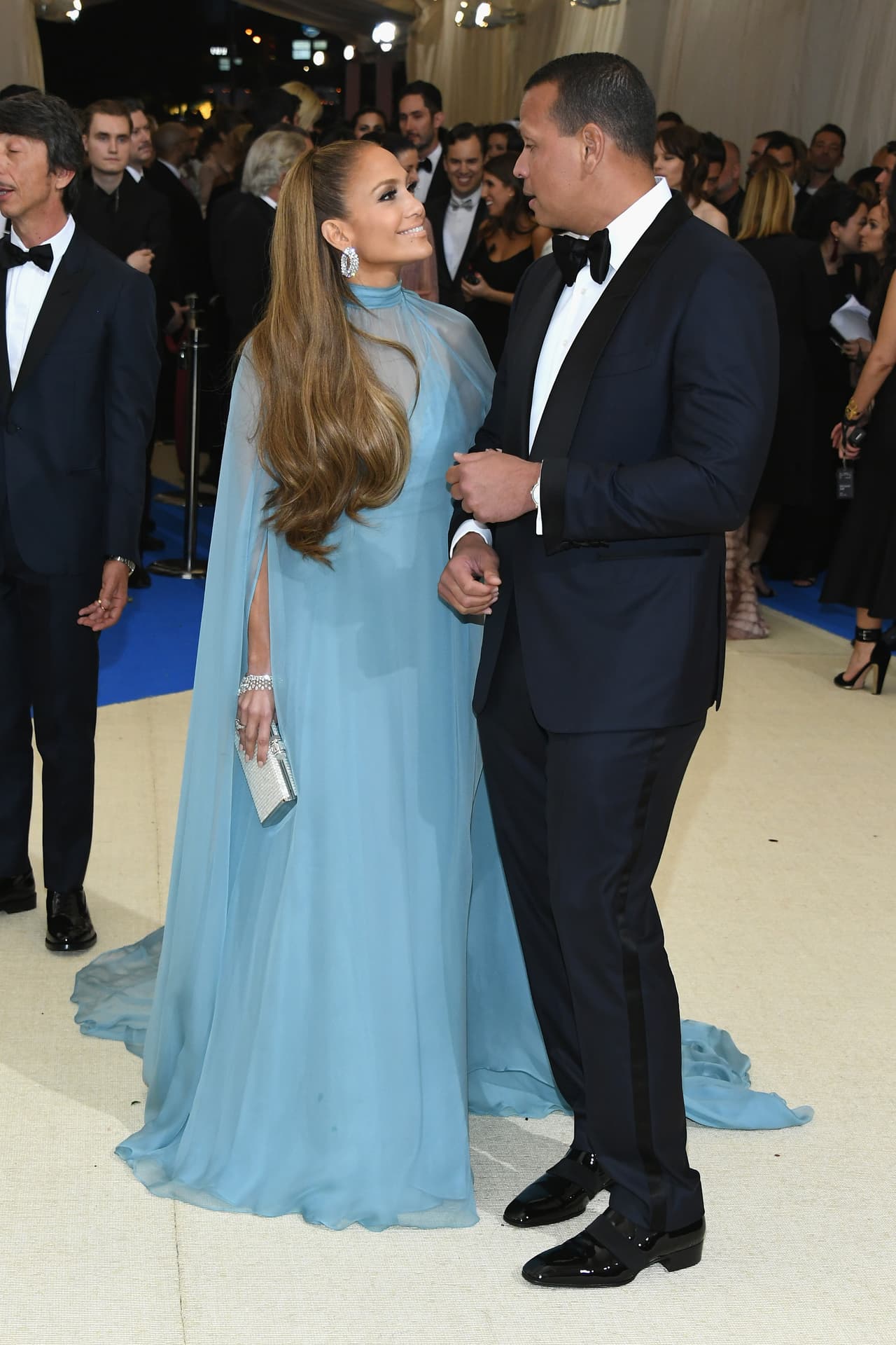NEW YORK, NY - MAY 01: Jennifer Lopez (L) and Alex Rodriguez attend the "Rei Kawakubo/Comme des Garcons: Art Of The In-Between" Costume Institute Gala at Metropolitan Museum of Art on May 1, 2017 in New York City. (Photo by Dia Dipasupil/Getty Images For Entertainment Weekly)
