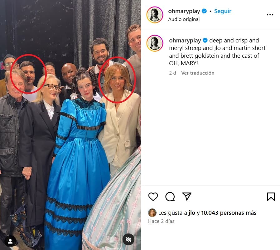 Jennifer López y Brett Goldstein acudieron a ver la obra ‘Oh, Mary!’.